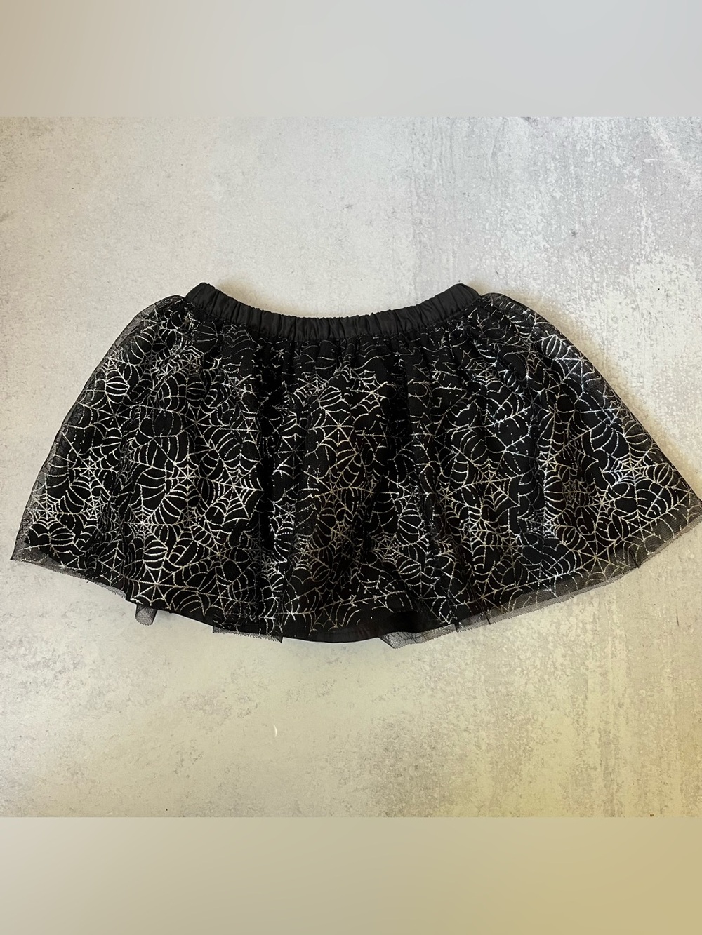 Girls Witchy Tool Skirt Black Spiderwebs Spooky Halloween Costume Dress Up
